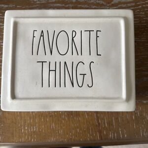 Rae Dunn Ceramic Favorite Things Covered Jewelry Box LNC